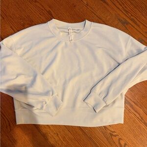 Lululemon Softstreme Perfectly Oversized Cropped Crew Size 10 White Opal